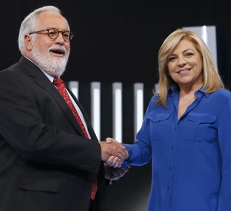 Arias Cañete y Elena Valenciano