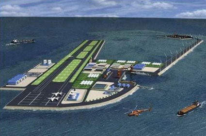 Una imagen CGI de la instalación emitida por la China State Shipbuilding Corporation
