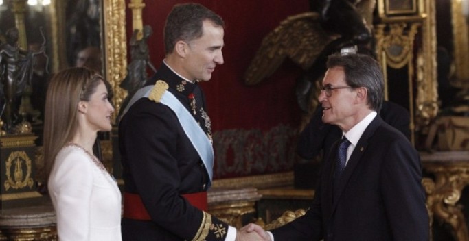 Los Reyes de España y Artur Mas, eran otros tiempos. Foto EFE.