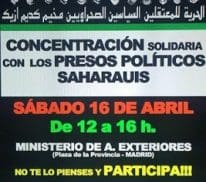 ¡Evitemos la guerra, referéndum YA! Concentración de apoyo al pueblo saharaui ante el recrudecimiento del conflicto Sahara