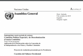 Resolución de la Asamblea General de la ONU sobre el Sáhara Occidental ONU