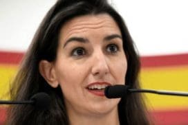 La portavoz de Vox en el Parlamento madrileño, Rocío Monasterio. Monasterio