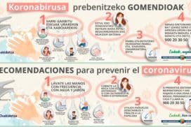 Recomendaciones para prevenir el coronavirus (COVID-19) corona