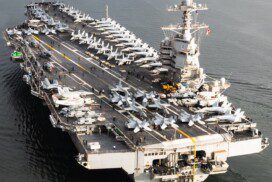 Donald Trump dispuesto a lanzar ataques “limitados” contra Irán, pero la idea de intensificar la ofensiva no la descarta USS Gerald R. Ford