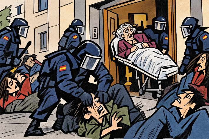 El antidisturbios oftalmólogo